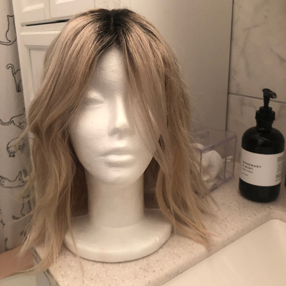 Amazon Human Hair wig blonde with roots